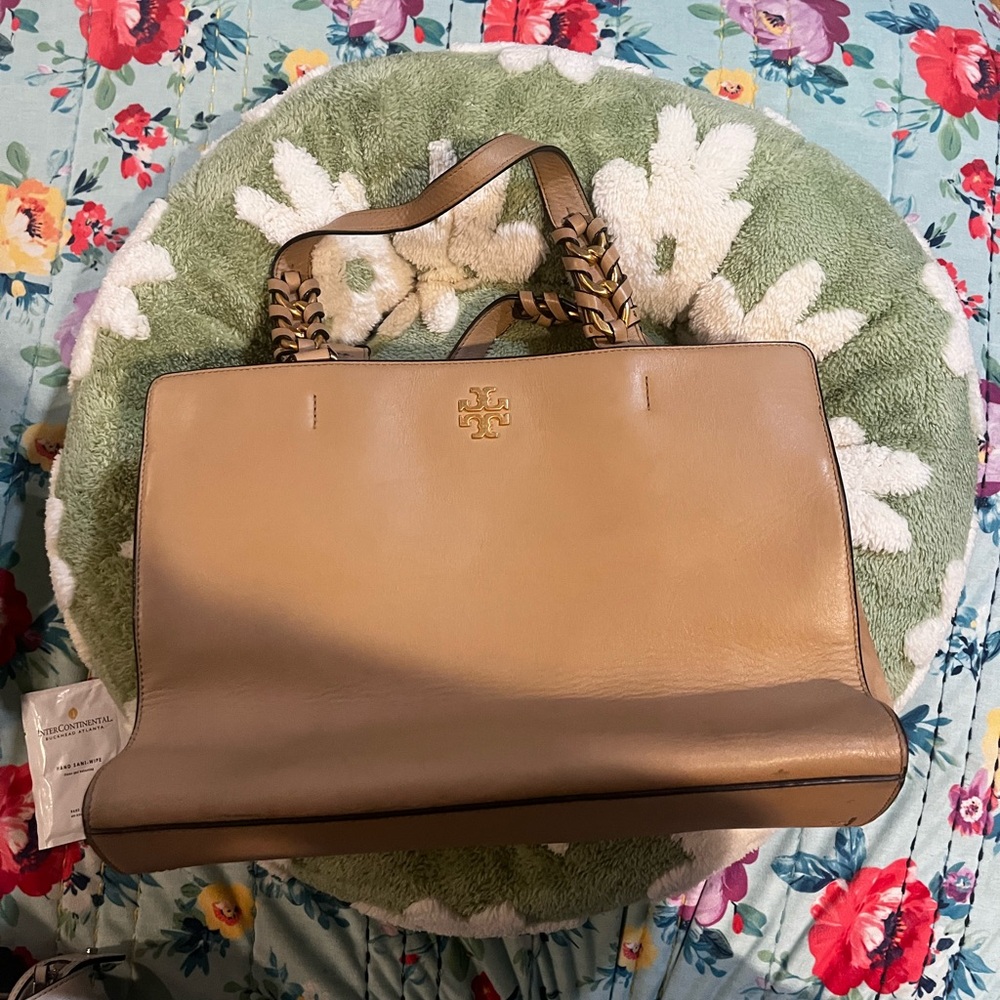 Tory Burch Beige Leather Tote